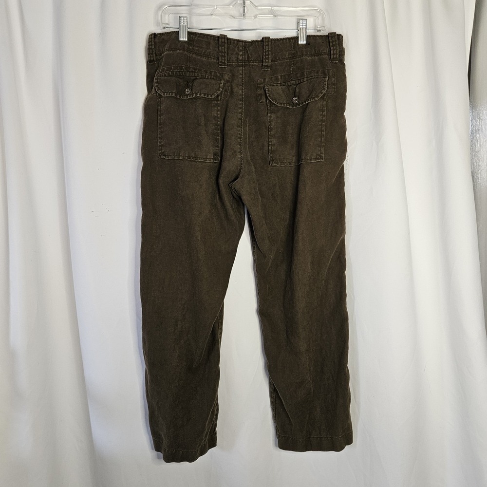 Banana Republic‎ Linen Pants Brown Relaxed Loose Fit 34x30 Mens Drawstring - Picture 5 of 11